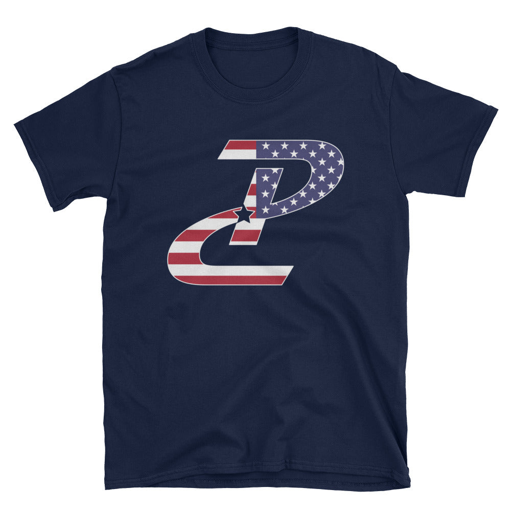Patriotic Logo Tee Navy Performance Course Store
